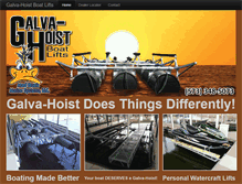 Tablet Screenshot of galvahoistboatlifts.com